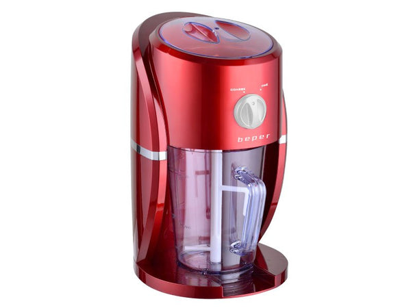 BEPER BG.200Y Caraffa da 1100 ml-Tritaghiaccio Elettrico per 2 Tipi di  Trito e Piedini Antiscivolo, 25 W, 1.1 Litri, Plastica, Rosso Metallizzato  : : Casa e cucina