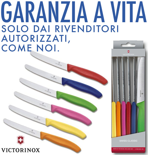 Ⓜ️🔵🔵🔵 VICTORINOX V-6.78 39.6G - Set di 6 coltelli da tavola o cucina S – Fratelli  Mugnaini