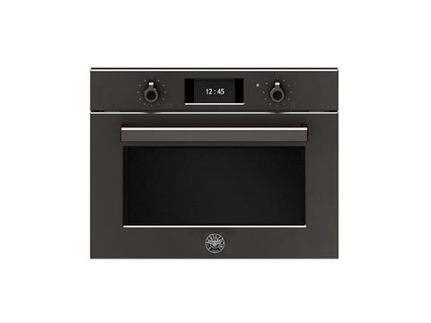 Ⓜ️🔵🔵🔵 BERTAZZONI F457PROMWTN - Forno da incasso, Microonde Combinato, Carbonio, 60x45 cm, Serie Professional, Display TFT, Nuova Classe A