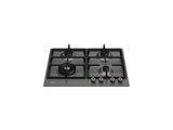 Ⓜ️🔵🔵🔵 BERTAZZONI P604LPRONE - Piano Cottura a Gas, 60 cm, Nero Opaco, Serie Professional, Wok