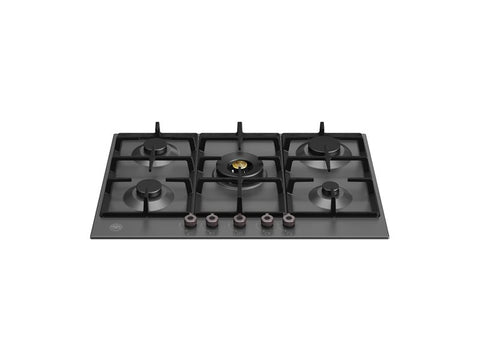 Ⓜ️🔵🔵🔵 BERTAZZONI P755CPRONE - Piano Cottura a Gas, 75 cm, Nero Opaco, Serie Professional, Wok