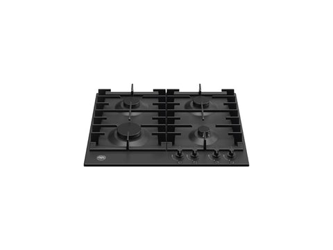 Ⓜ️🔵🔵🔵 BERTAZZONI P604MODNE - Piano Cottura a Gas, 60 cm, Nero Opaco, Serie Modern