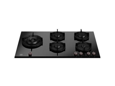 Ⓜ️🔵🔵🔵 BERTAZZONI P905LPROGNE - Piano Cottura a Gas, in Cristallo, 90 cm, Nero, Serie Professional, Wok Laterale