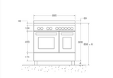 Ⓜ️🔵🔵🔵 BERTAZZONI PRO95I2ECAT - Piano cottura a Induzione, Serie Professional, Carbonio, Doppio forno, 90 cm, 5 zone a induzione, 2 zone flex, Comandi touch