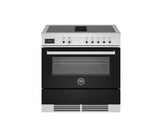 Ⓜ️🔵🔵🔵 BERTAZZONI PROCH94I1ENET - Piano cottura a induzione, Cappa Integrata, Cucina Air-Tec, 4 Zone, Serie Professional, Nero, Forno elettrico, 90 cm