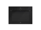 Ⓜ️🔵🔵🔵 BERTAZZONI FMOD4053MLB1 - Forno Microonde Combinato, Vetro Nero, 60x45 cm, Serie Modern, Display LCD, 7 Funzioni