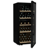 Ⓜ️🔵🔵🔵 LES PETITS CHAMPS CAVCDB91 - Cantinetta Total Black DUAL ZONE per 91 bottiglie, 2 ZONE DI TEMPERATURA, NERA, 5 ripiani, anti-UV, SISTEMA ANTIVIBRAZIONE