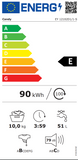 Ⓜ️🔵🔵🔵 Candy EY 12102D1/1-S - Lavatrice 10 kg, 1200 RPM, CESTO in ACCIAIO INOX, bianca, Nuova classe energetica E