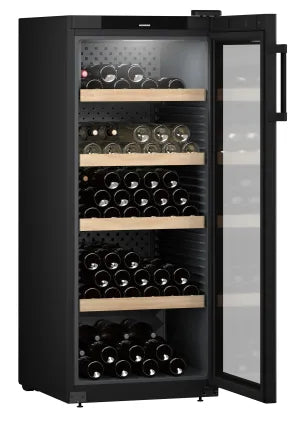 Ⓜ️🔵🔵🔵 Liebherr WPbl 4601: Cantina per Vini, Climatizzata, Vetro/ Nero, Allestimento GrandeCru, 328 litri, 148.4x59.7 cm, Nuova Classe F